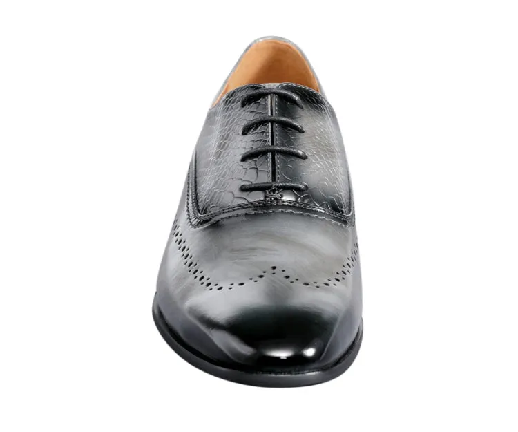 Burke Grey Wingtip Oxfords