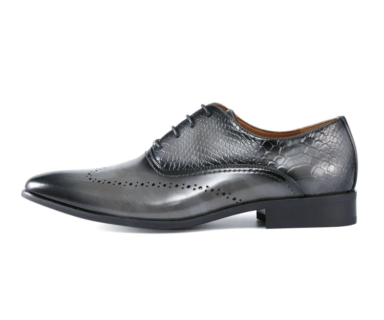 Burke Grey Wingtip Oxfords