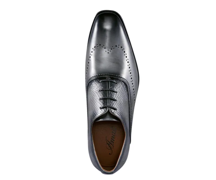 Burke Grey Wingtip Oxfords