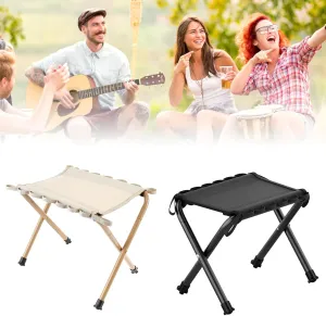 Camping Stool, 12 Inch Portable Folding Stool for Adults, Folding Chair Collapsible Camp Stool w Carry Bag, Foldable Footstool for Outdoor Camping Fishing Hiking Travel, BBQ, Beach, Hold Up to 260lbs