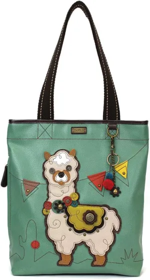 CHALA Handbag Everyday Tote (Llama - Teal)
