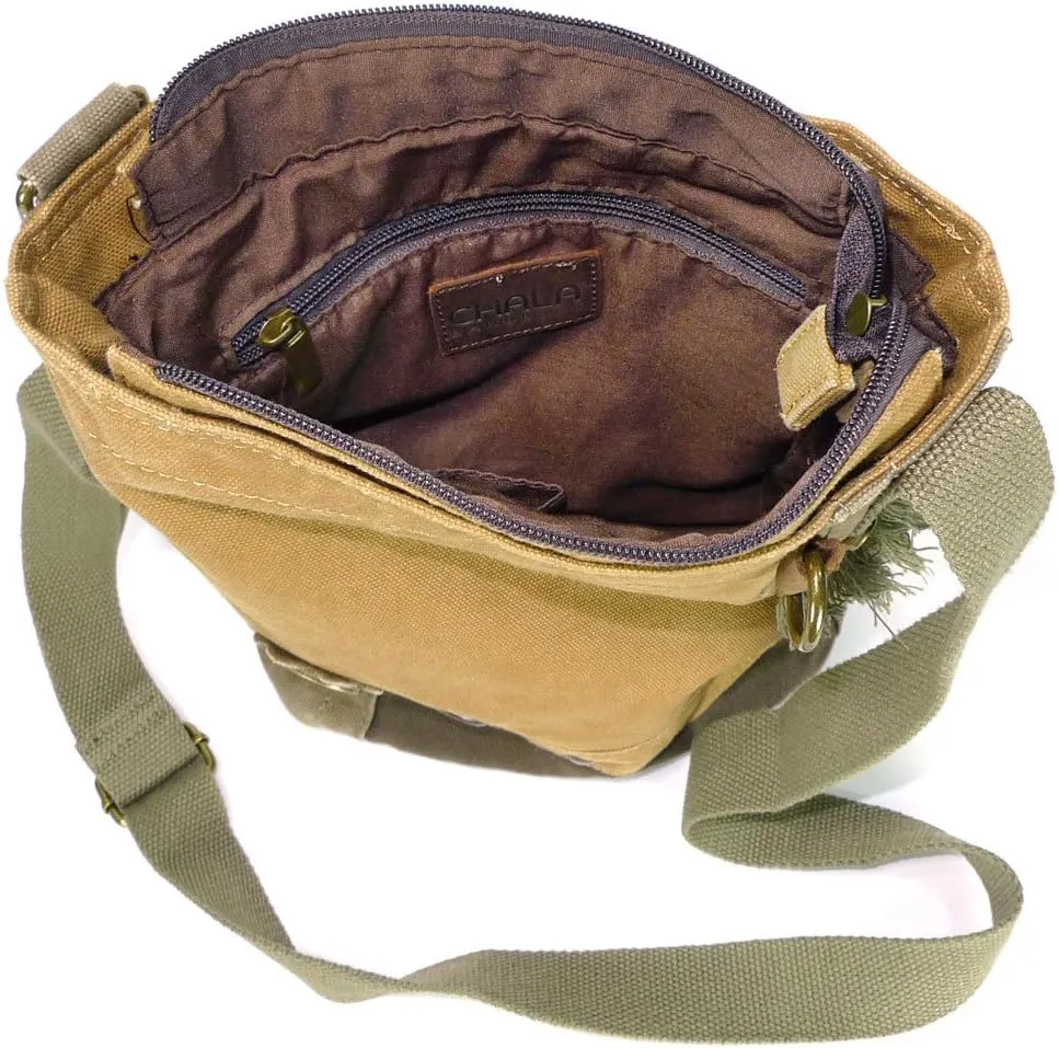 CHALA Patch Crossbody Bag Weiner Dog Dachshund Multi-color