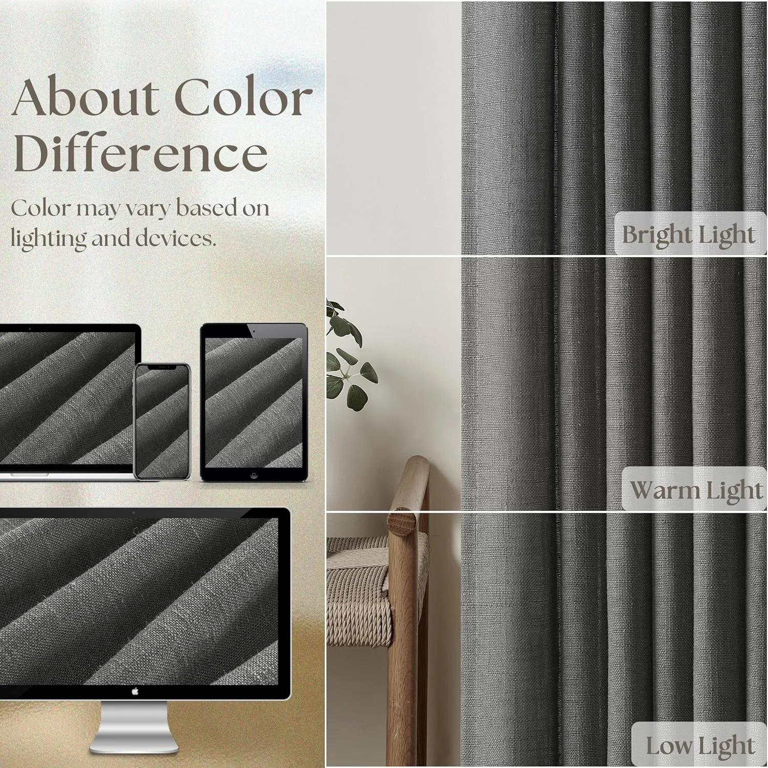 Charcoal Grey 84 Inch Pinch Pleated Linen Curtains 2 Panel Set for Living Room Thick Linen Textured Drapes 84 Inches Long Pinch Pleat Drapes Semi Sheer Curtain for Dining Bedroom Dark Slate Grey