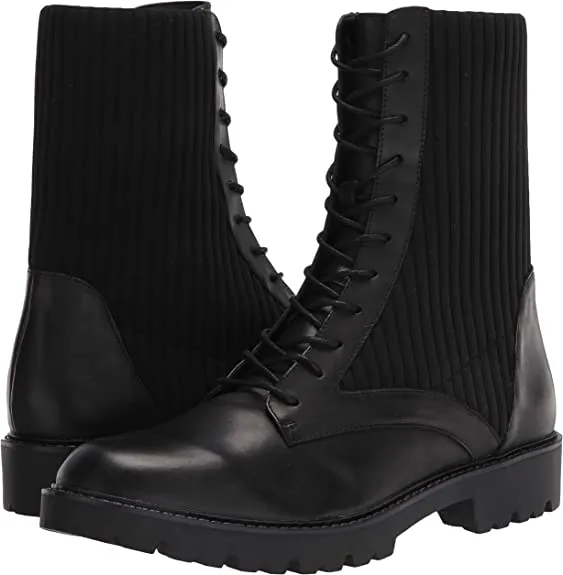 Charles David Women's Lace up Fashion Boot, Black, 8.5