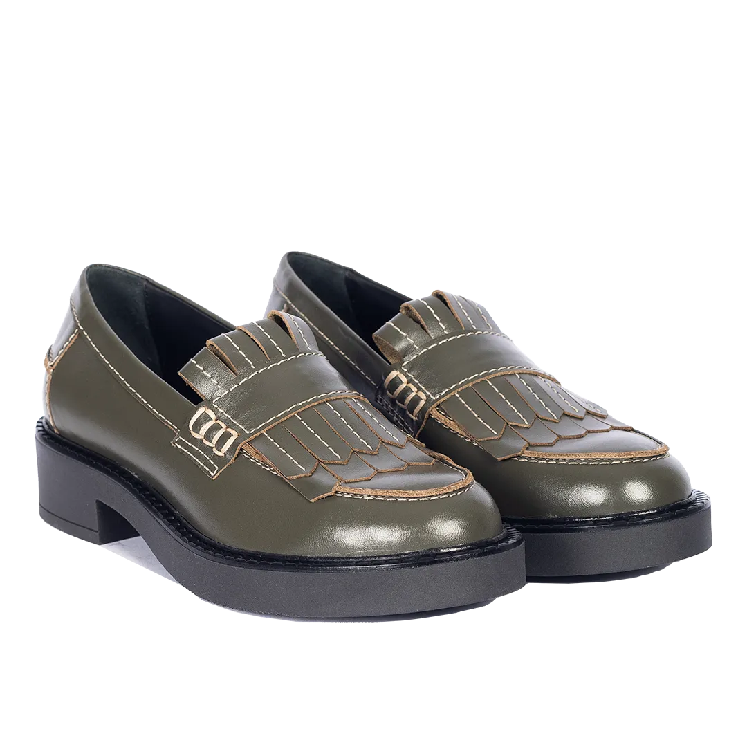 Chunky Penny loafer with fringe