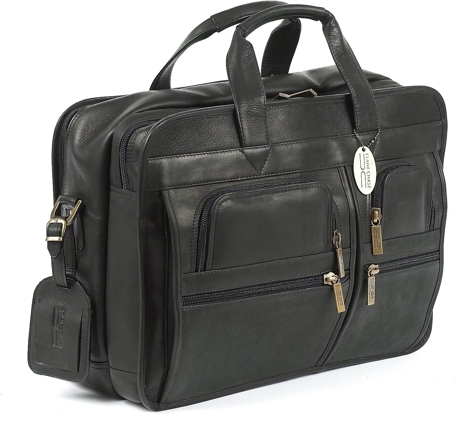 Claire Chase Executive Computer Briefcase, Black, One Size
