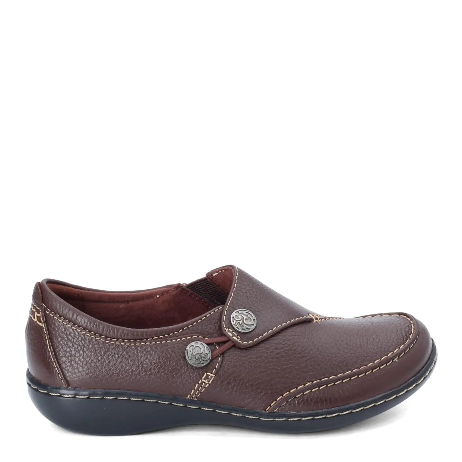 Clarks Women's Ashland Lane Q Slip-On Loafer, Redwood, 7.5 M US