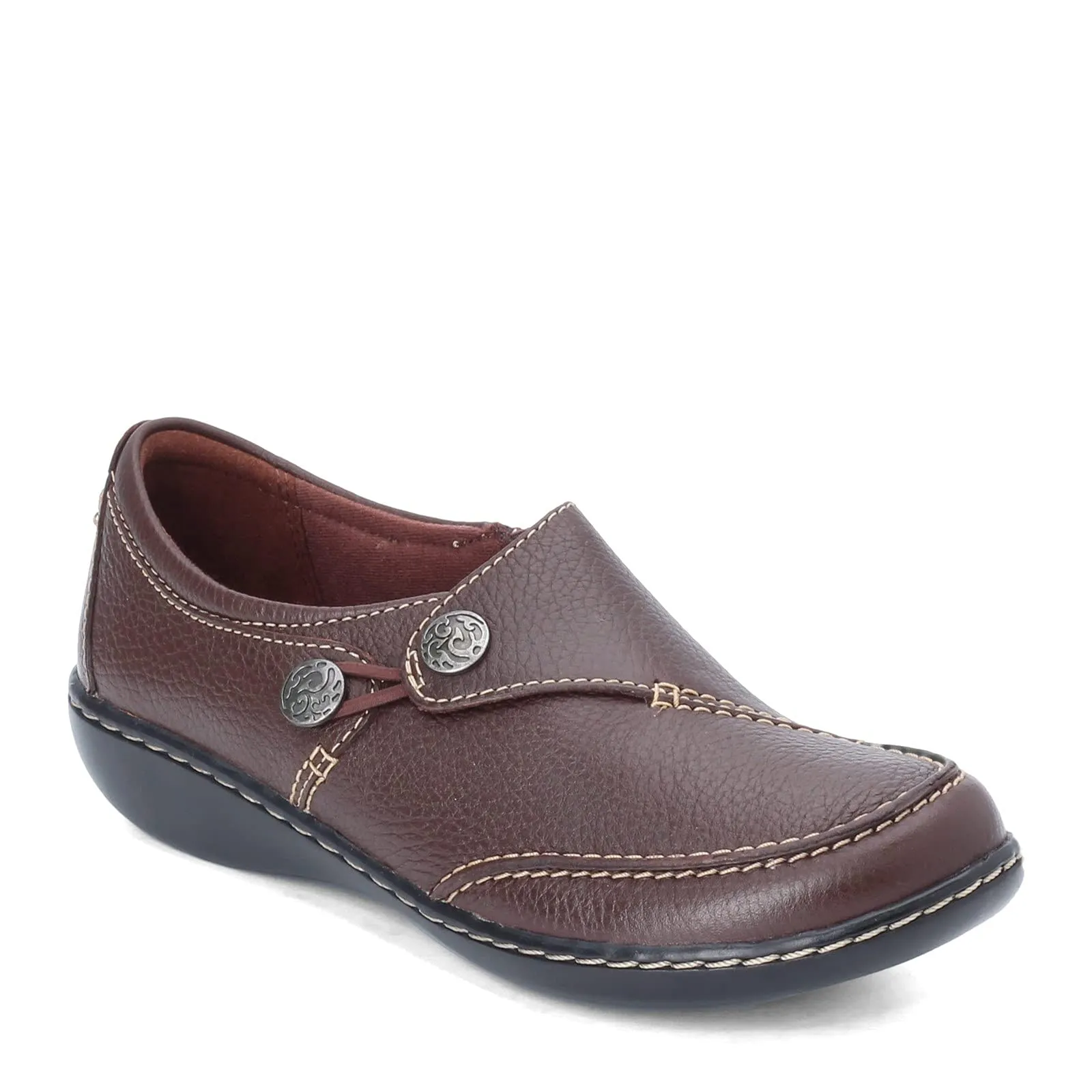 Clarks Women's Ashland Lane Q Slip-On Loafer, Redwood, 7.5 M US