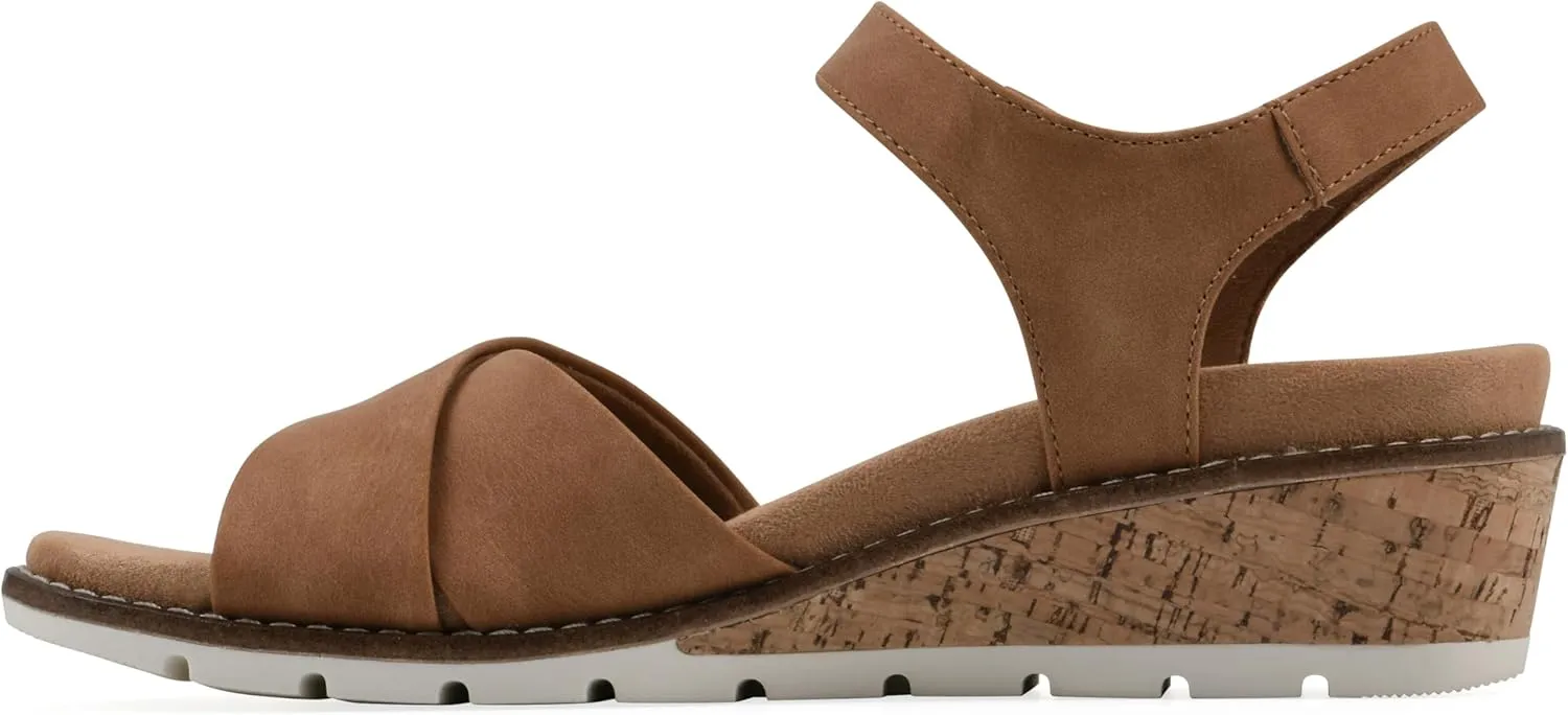 CLIFFS BY WHITE MOUNTAIN Women's Tinna Cork Wedge Sandal