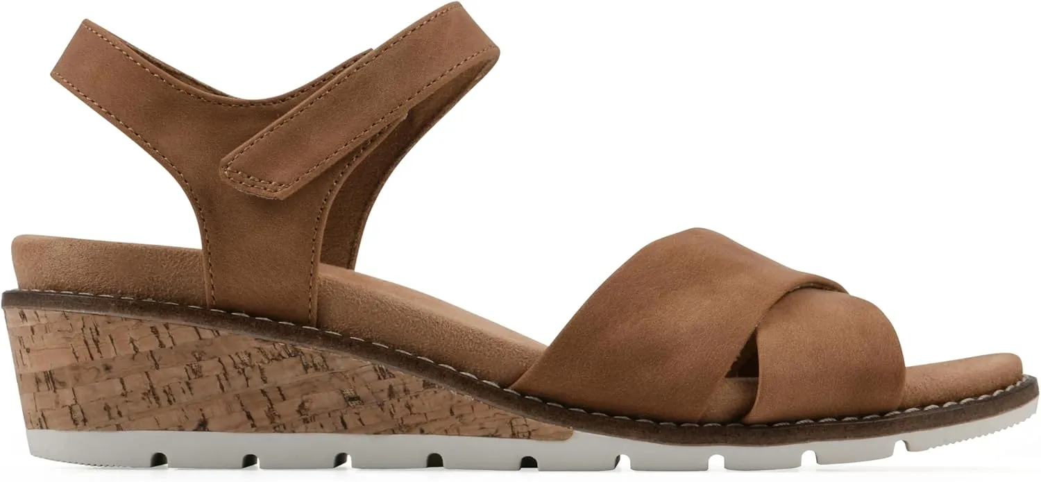 CLIFFS BY WHITE MOUNTAIN Women's Tinna Cork Wedge Sandal