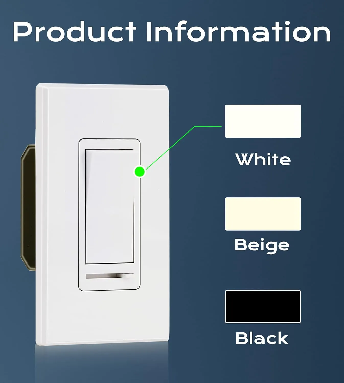 CLOUDY BAY in Wall Dimmer Switch for LED Light/CFL/Incandescent,3-Way Single Pole Dimmable Slide, 600W max Incandescent,150W max Dimmable LED/CFL, Cover Plate Included, Pack of 4