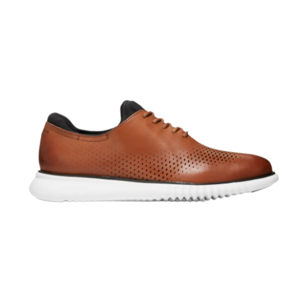 Cole Haan Men's 2.Zerogrand Laser Wing Oxford, Sophisticated, Leather Tan/Ivory, Wide
