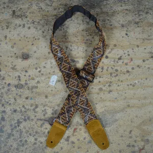 Colonial Leather - Lacing & Suede Guitar Strap - Tan