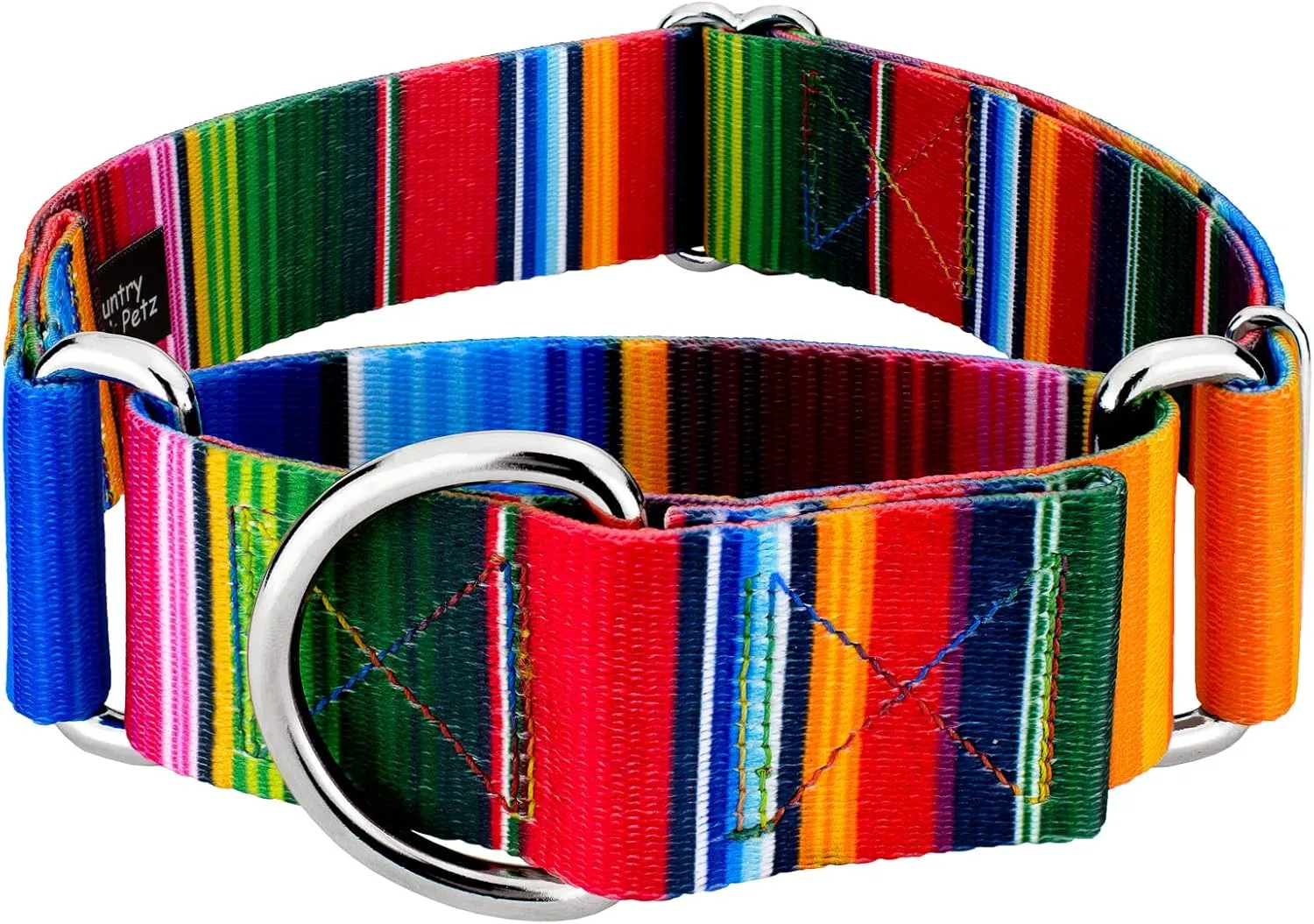 Country Brook Petz - Serape Martingale Dog Collar - Featuring Unique Designs for Any Style (2 Inch, Large)
