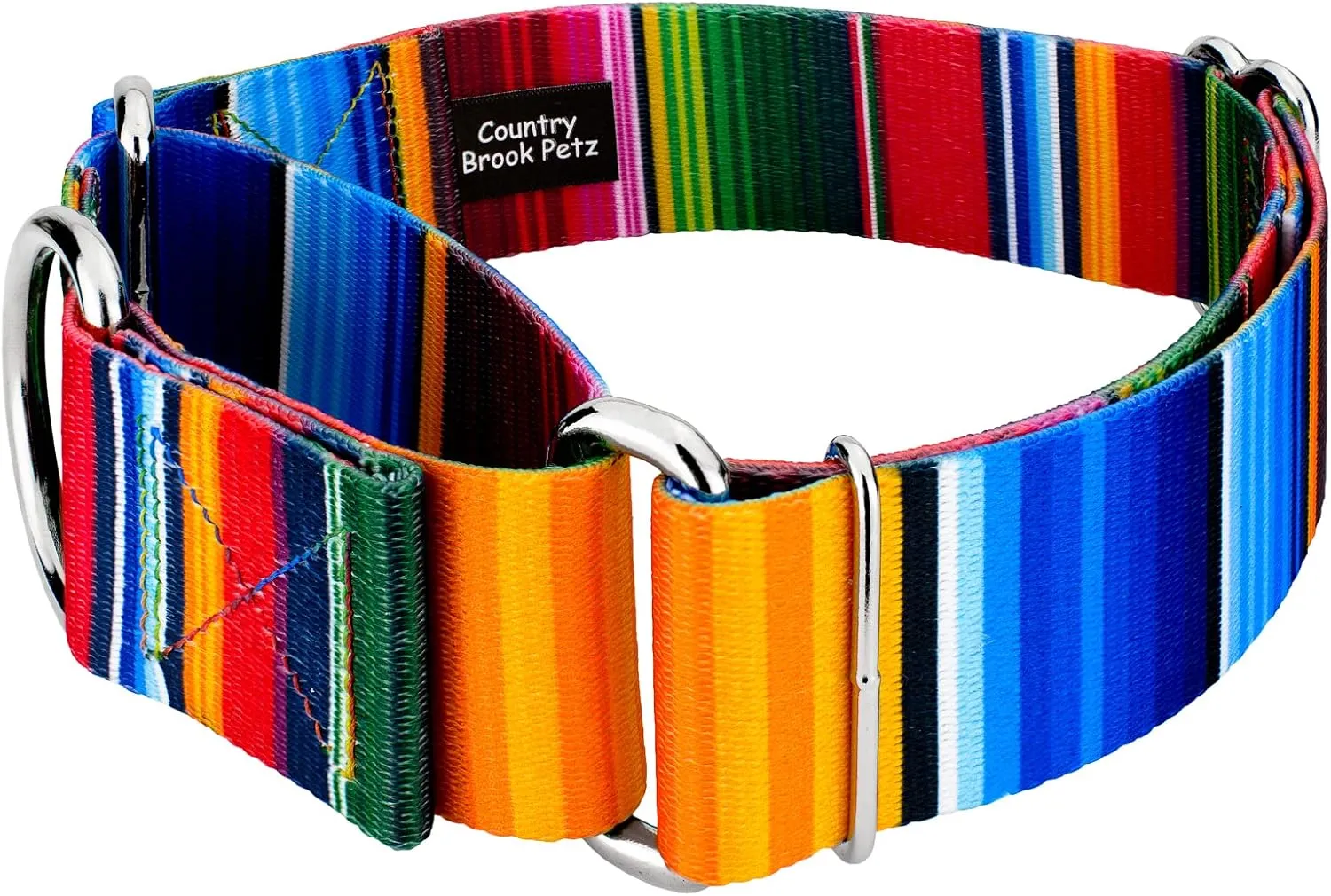 Country Brook Petz - Serape Martingale Dog Collar - Featuring Unique Designs for Any Style (2 Inch, Large)