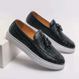 Croc Leather Loafers