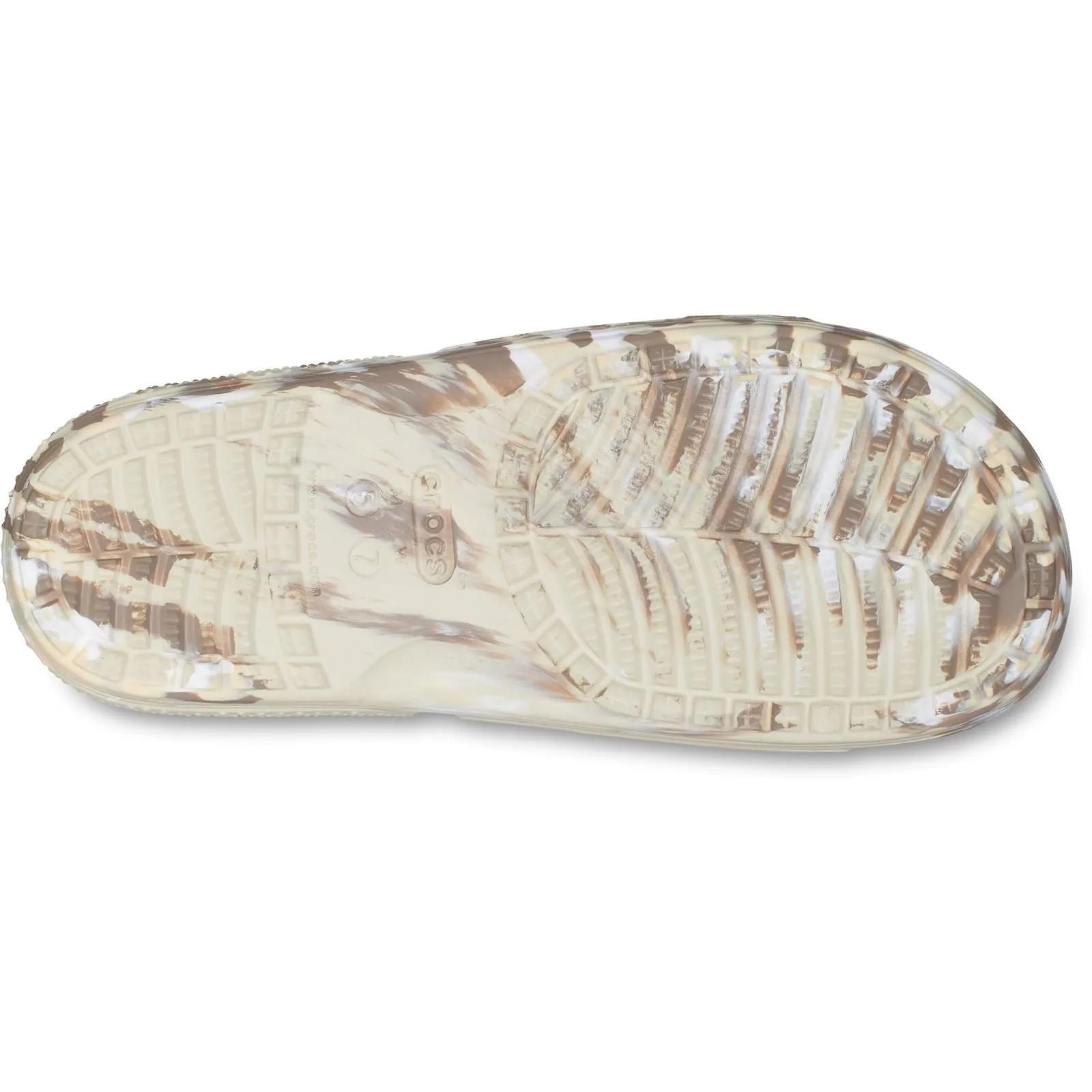 Crocs Unisex's Classic Marbled Slide in Bone/Multi 4 to 8