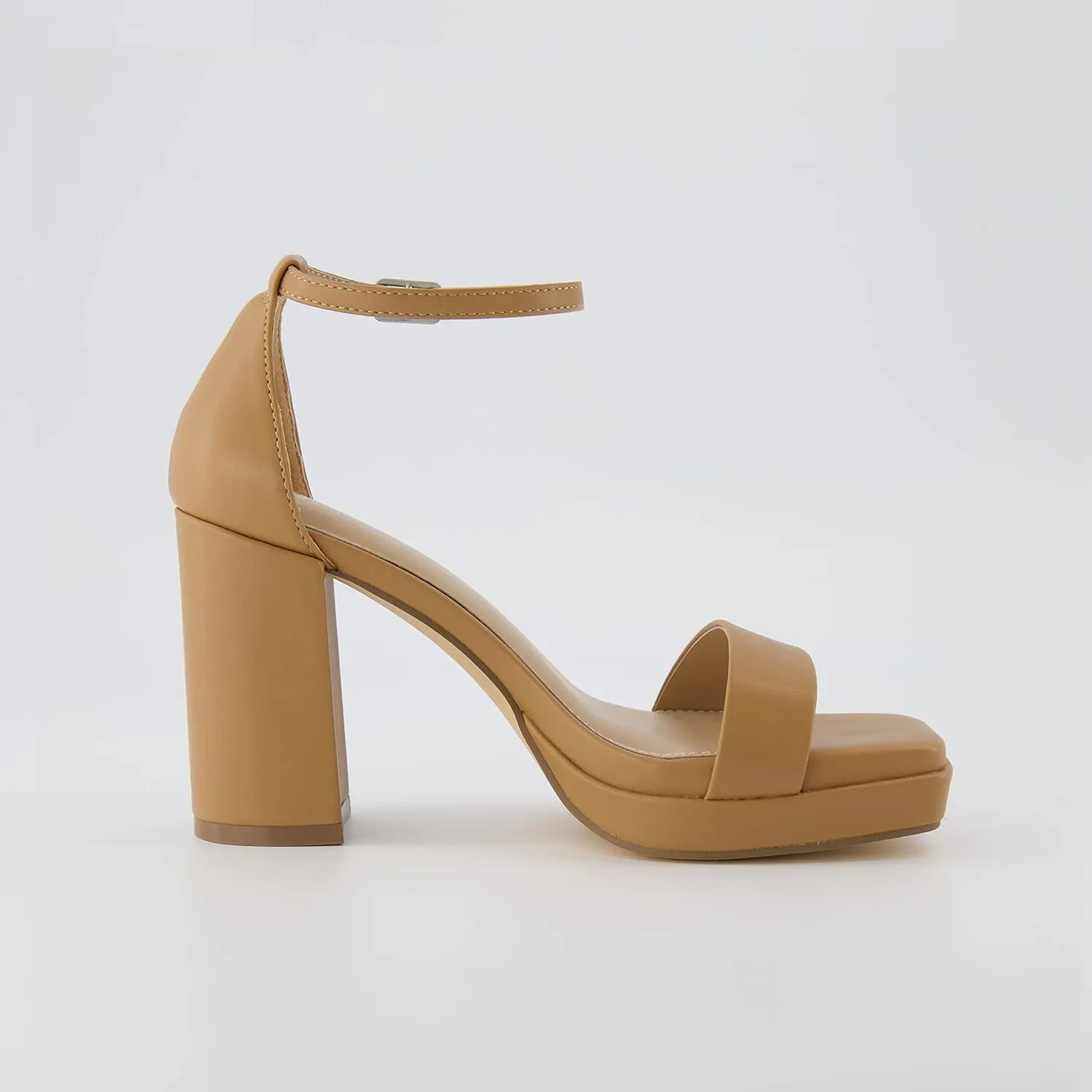 CUSHIONAIRE Women's Grammy one band block heel platform sandal  Memory Foam, Wide Widths Available