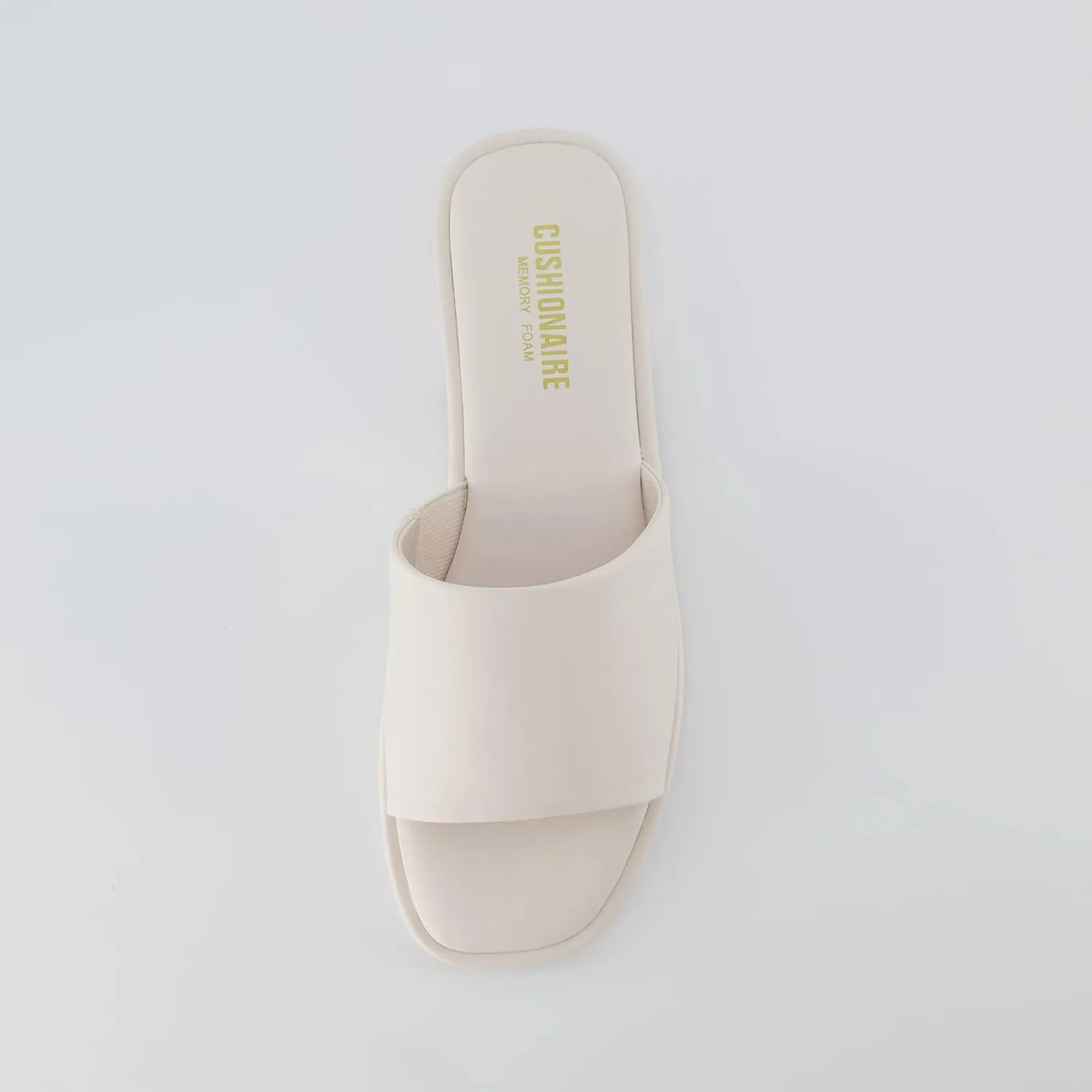CUSHIONAIRE Women's Tudor slide sandal  Memory Foam, Wide Widths Available