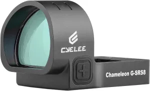 Cyelee Chameleon G-SRS8 Green Dot Sight with STIG-RS for RMR/SRO Footprints - 8MOA Reflex Sight with Large Objective Lens & Motion Deactivated Standby(Similiar to Shake Awake)