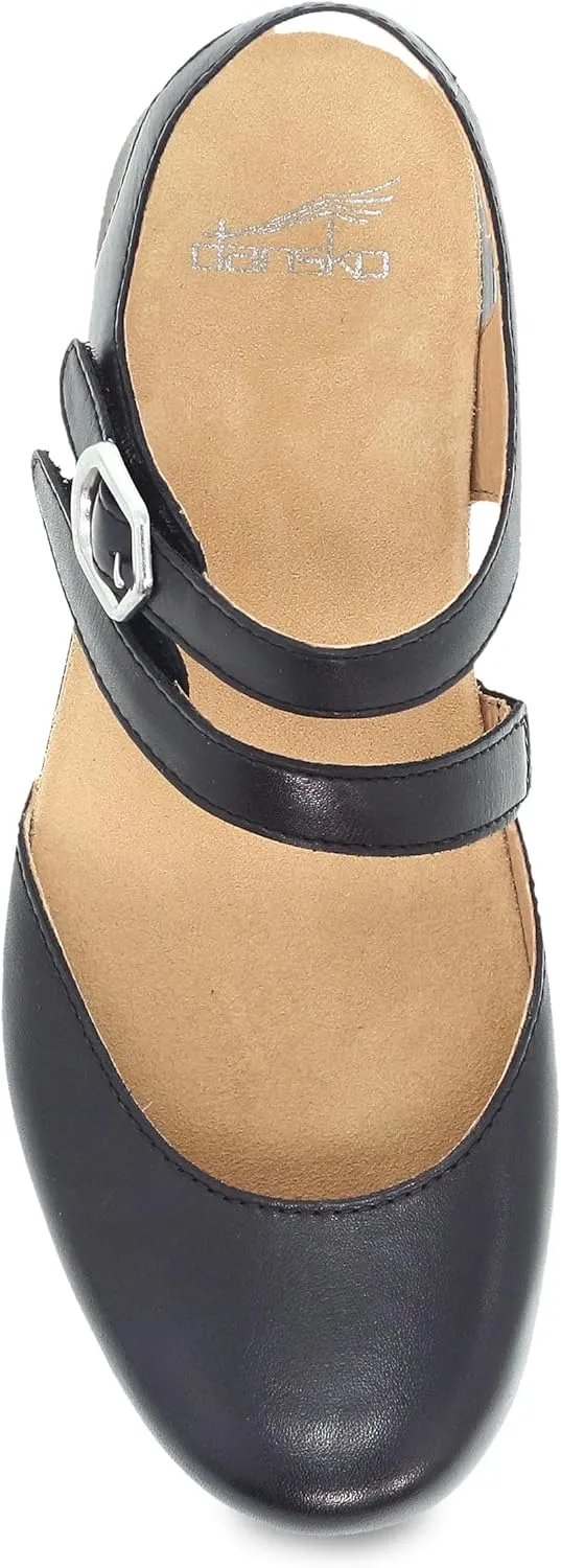 Dansko Rissa Closed Toe Sandal for Women - Unique and Stylish Shoe with Recycled Textile Linings and Leather Uppers - All-Day Legendary Comfort