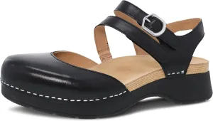 Dansko Rissa Closed Toe Sandal for Women - Unique and Stylish Shoe with Recycled Textile Linings and Leather Uppers - All-Day Legendary Comfort