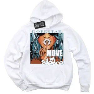 Denim Turquoise Dunk Sneaker Hoodie Move In Silence Graphic
