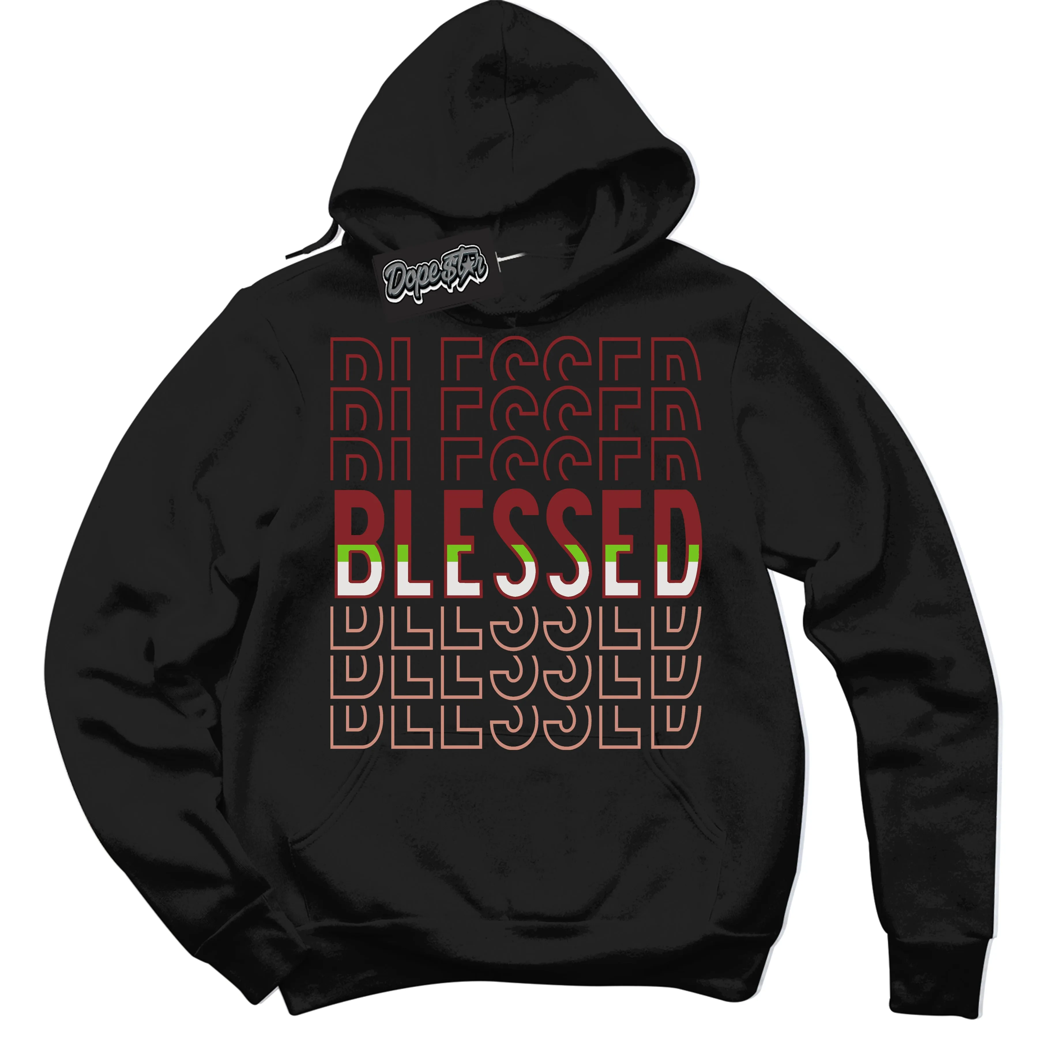 Dune Red 13s Sneaker Hoodie Blessed Stacked Graphic