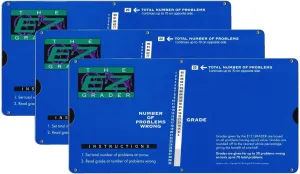 E-Z Grader, Large Print, Blue, Pack of 3