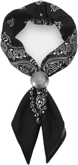 ETACHI Men Square Scarf and Scarf Ring, Ami Click Retro RRL Handmade Square Scarf Buckle, Black Cashew Square Scarf 1PC and Buckle 1PC, Gifts for Dad