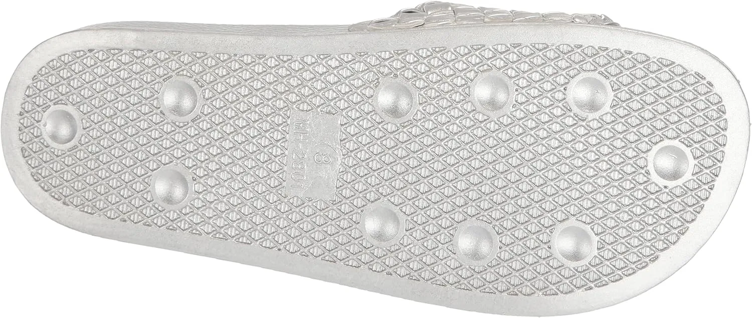 EVANS Women's Sandal Slide Plait Silva