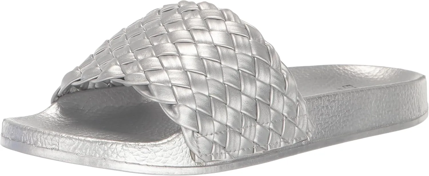 EVANS Women's Sandal Slide Plait Silva