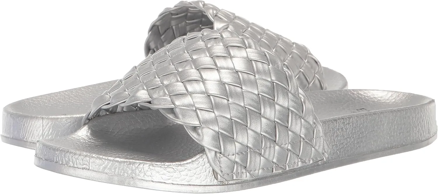 EVANS Women's Sandal Slide Plait Silva