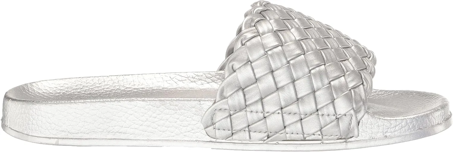EVANS Women's Sandal Slide Plait Silva