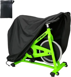 Exercise Bike Cover, Upright Cycling Stationary Bike Cover Outdoor Storage Peloton Bike Protective Cover Dustproof Waterproof Indoor Outdoor Exercise Bike Bicycle Covers with Storage Bag