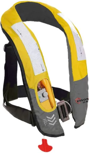 Eyson Inflatable Life Jacket Life Vest Highly Visible Manual for Adults (Yellow)