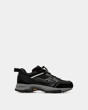 Faster Sneaker In Black And Grey Leather And Nylon