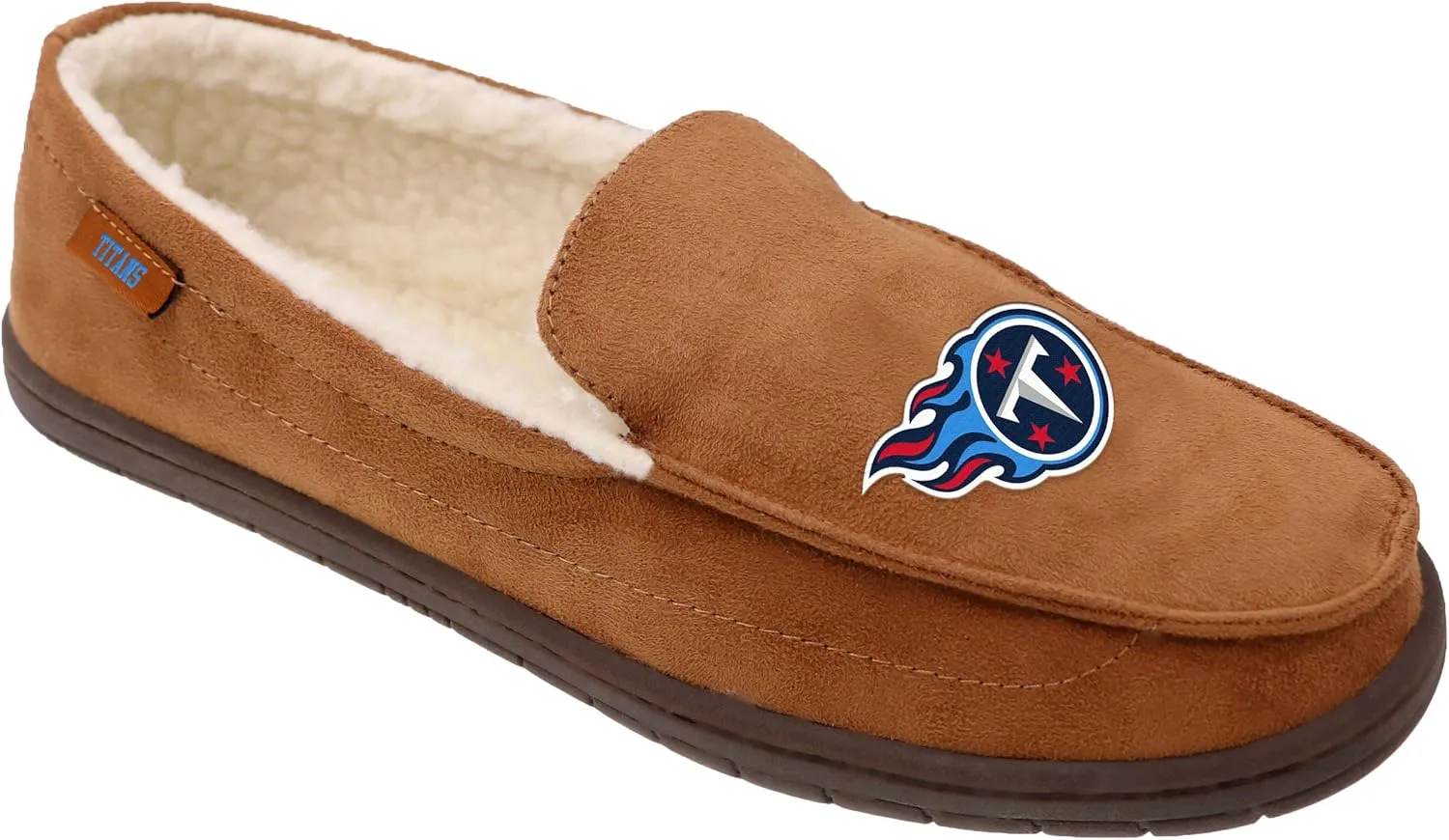 FOCO Men's NFL Football Team Logo Moccasin Slippers