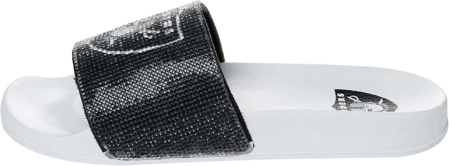 FOCO Women's NFL Big Logo Shimmer Slide Sandal