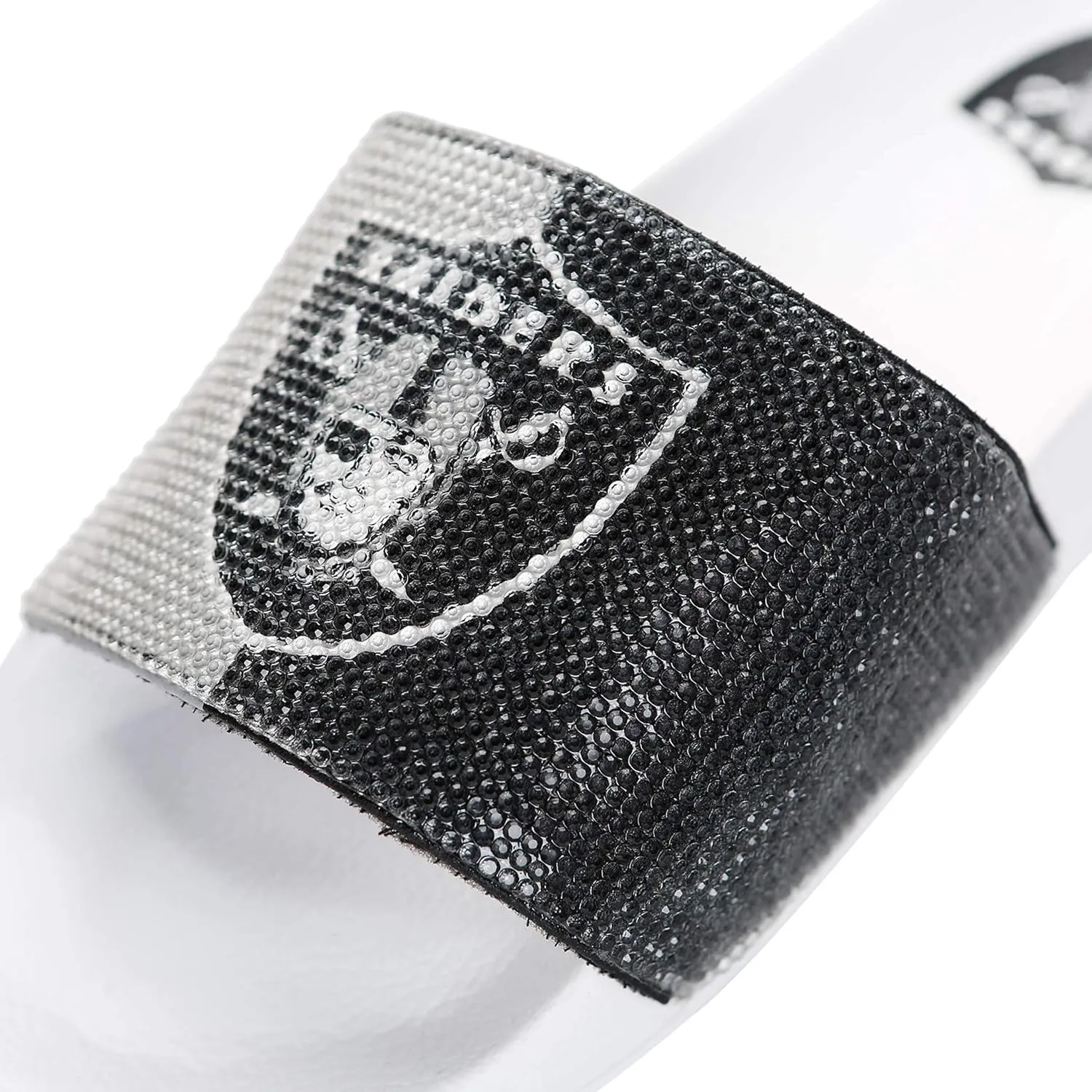 FOCO Women's NFL Big Logo Shimmer Slide Sandal