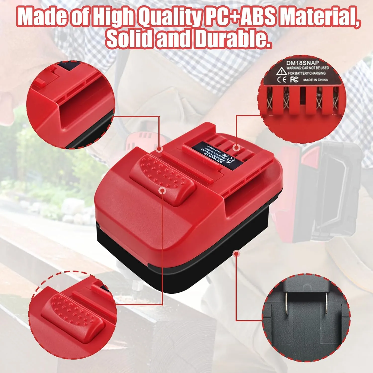 for Snap on 18V Adapter,for DeWalt 20V 60V &for Milwaukee M18 Lithium Battery Convert to for Snap on 18V CTB8185 CTB7185 CTB8187 Battery,Work for Snap on 18V Power Tool