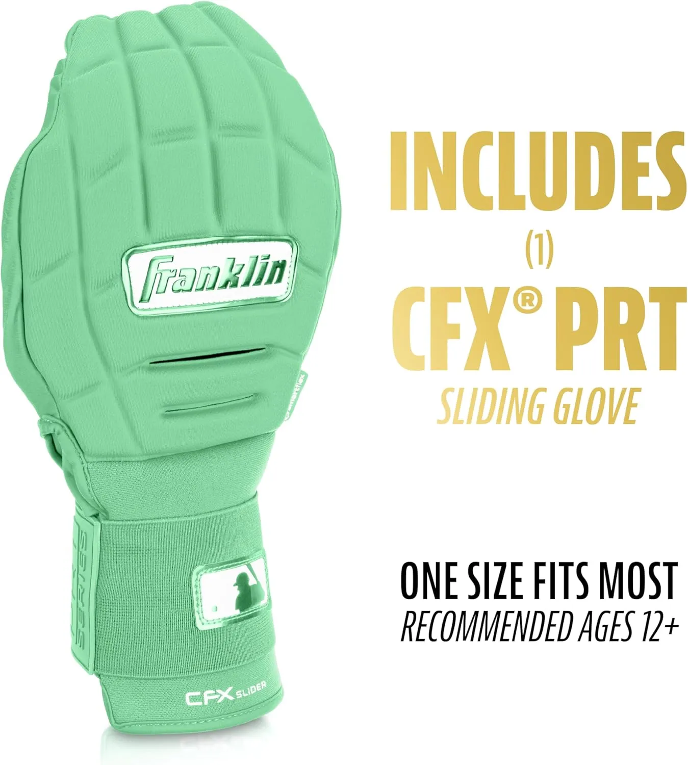 Franklin Sports MLB Baseball   Softball Sliding Mitt - CFX PRT Adult   Youth Protective Baserunning Sliding Gloves - Left   Right Hand Mitt - Hand   Wrist Protector for Running - Kids   Adults Sizes