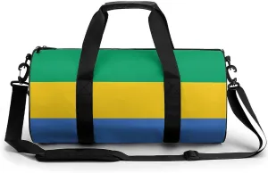 Gabon Flag Gym Bag with Wet Pocket Travel Duffel for Boys Girls Weekender Overnight
