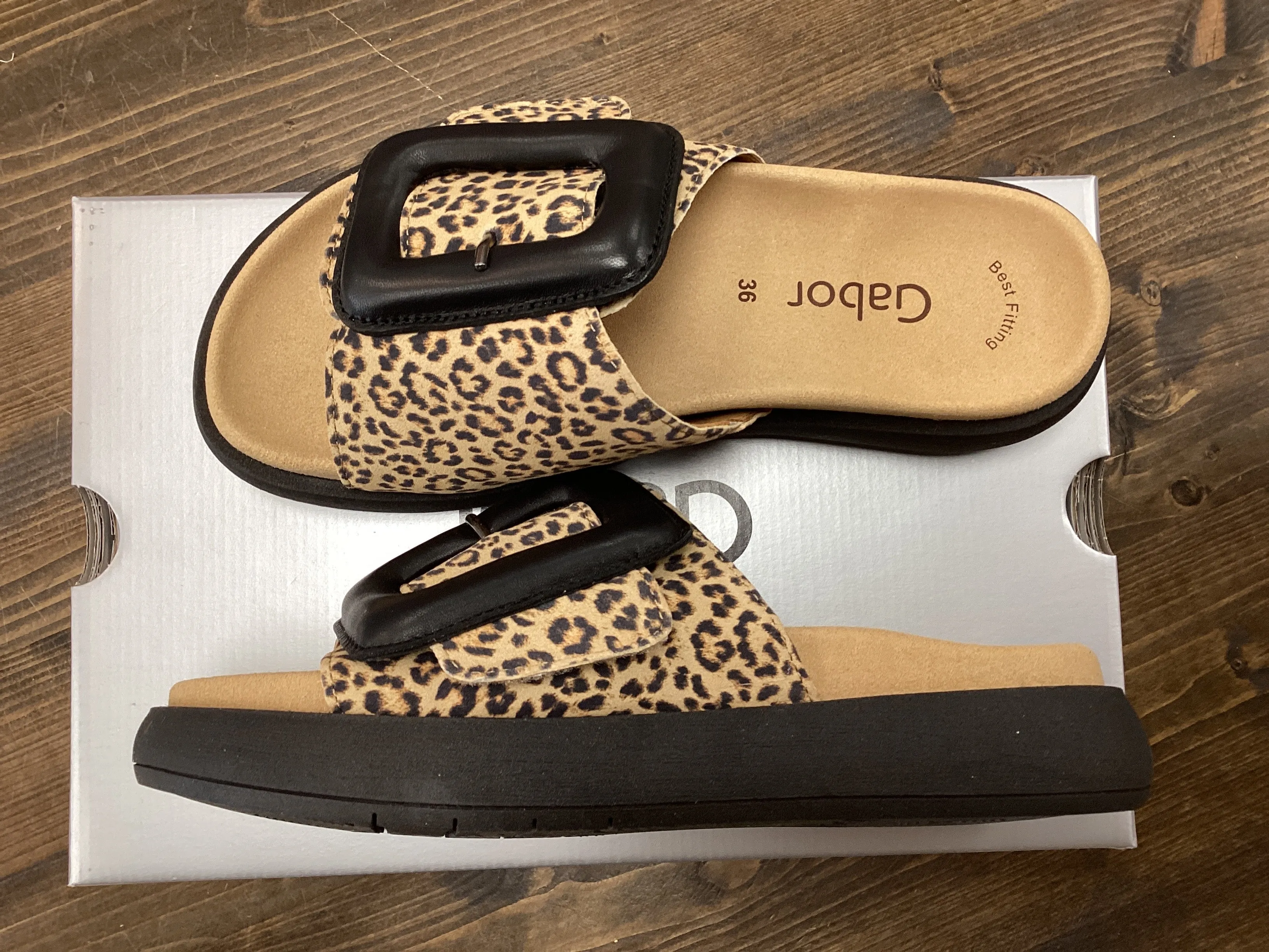 Gabor 63.751.32 Leopard Slide sandal