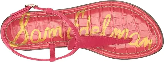 Gigi Sandals Edelman Ultra Embossed Flats Ankle Strap Markdown Fuchsia Thong Croco Sam Secure delivery