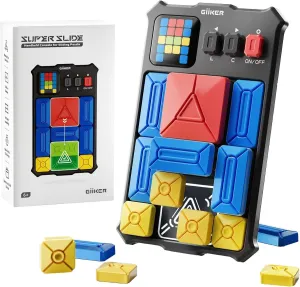GiiKER Super Slide Puzzle Games, Original 500  Challenges Brain Teaser Puzzle, Toys for Kids Teens, Travel Games Birthday Gifts Easter Basket Stuffers for Boys Girls, Activities for Road Trips