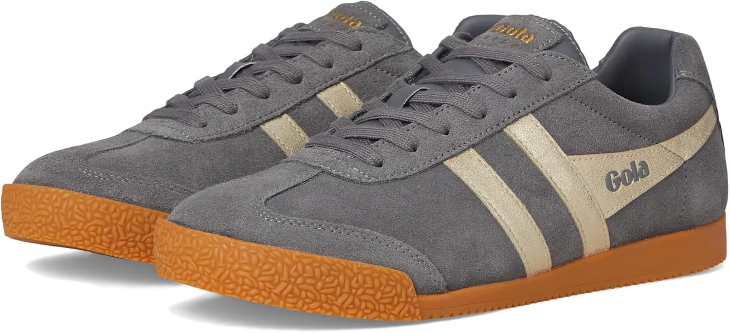 Gola Women's Harrier Mirror Sneaker, Ash/Gold/Gum, 6.5