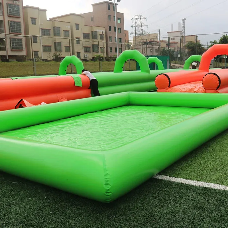 Green PVC Inflatable Slip N Slide Water Slide Adventure