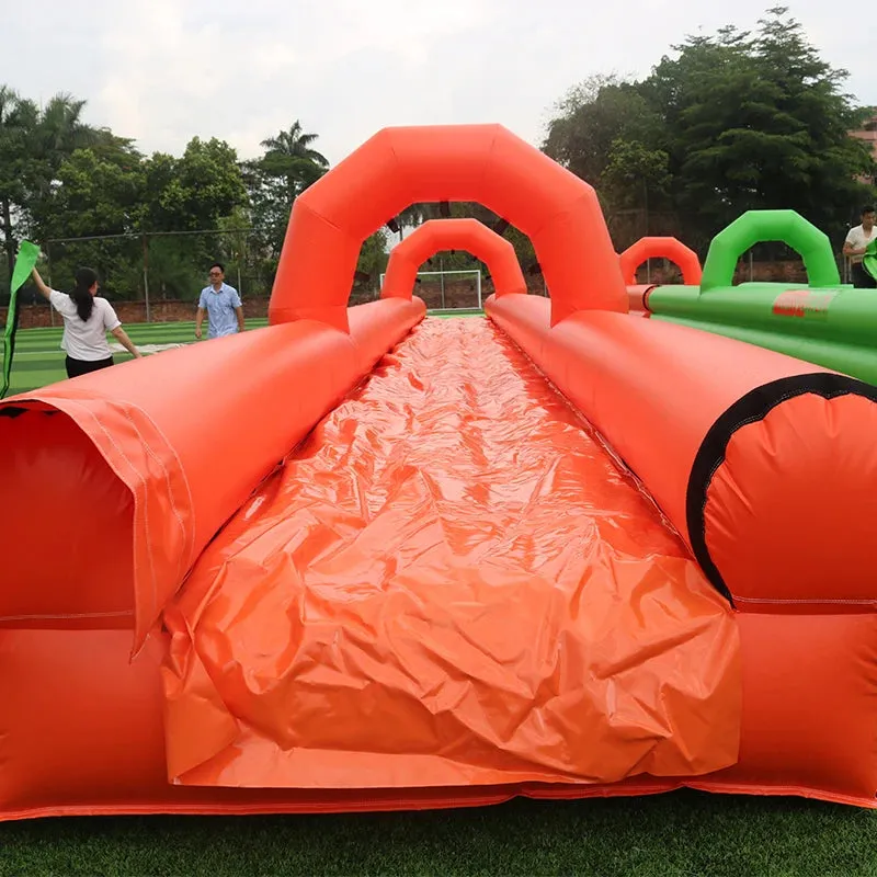 Green PVC Inflatable Slip N Slide Water Slide Adventure