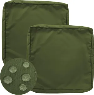 GUEGLSA Replacement Outdoor Cushion Covers 24x24x5 inch, Waterproof Patio Seat Cushion Slipcovers, Chair Cushion Slip Cover, Set of 2, Green